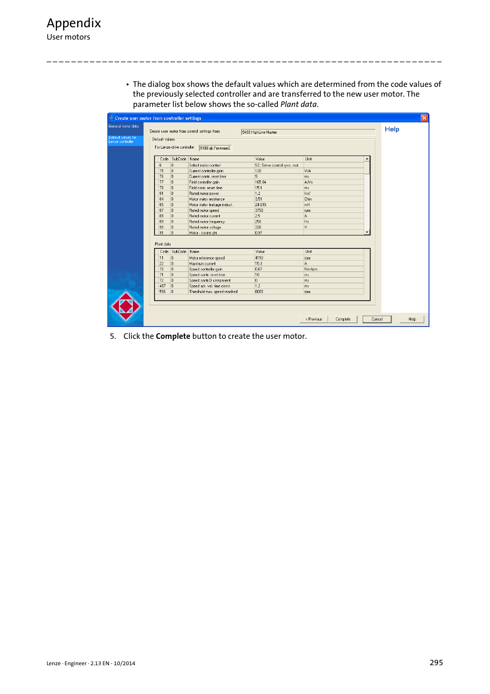 Appendix | Lenze Engineer v2.21 User Manual | Page 295 / 312