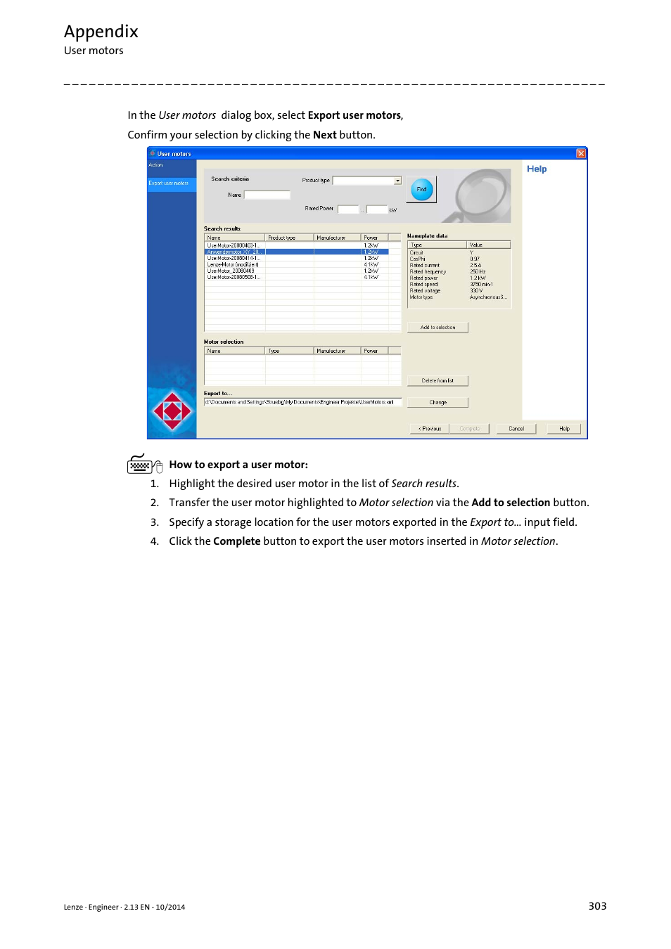 Appendix | Lenze Engineer v2.21 User Manual | Page 303 / 312