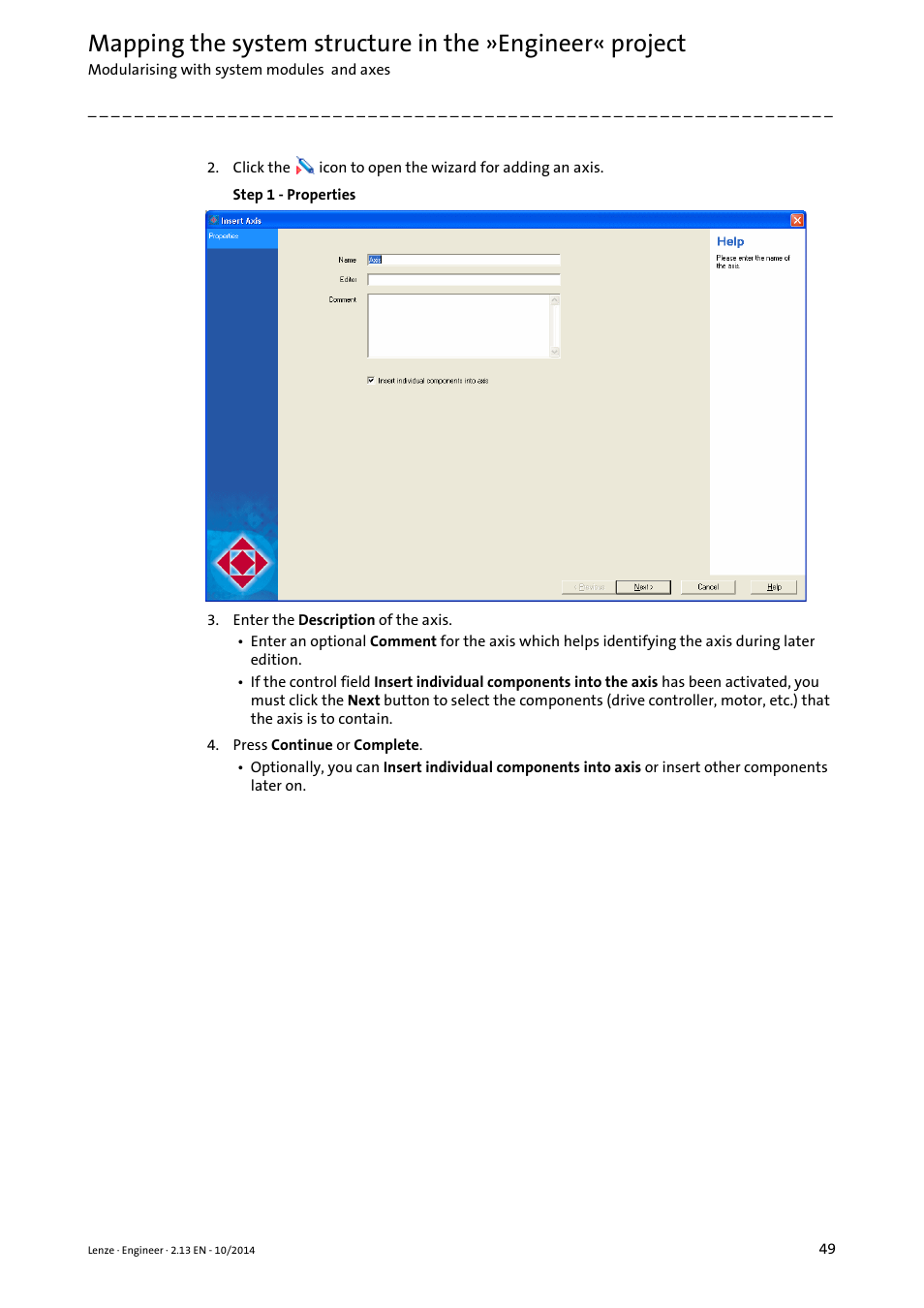 Lenze Engineer v2.21 User Manual | Page 49 / 312
