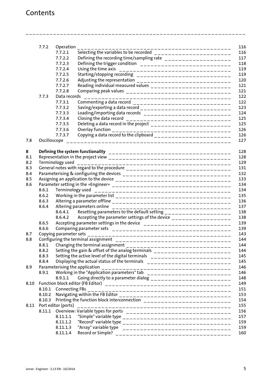 Lenze Engineer v2.21 User Manual | Page 5 / 312