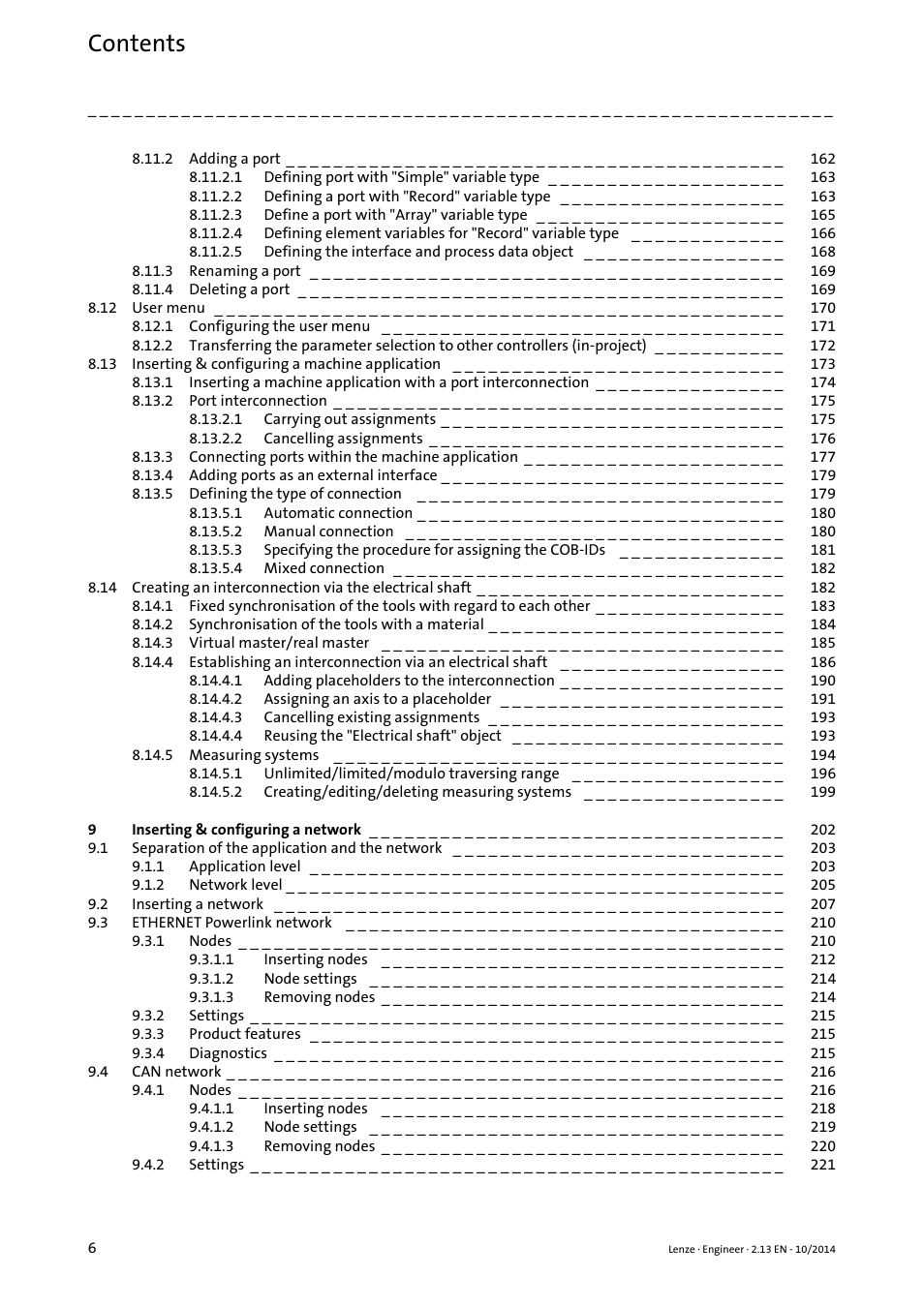 Lenze Engineer v2.21 User Manual | Page 6 / 312