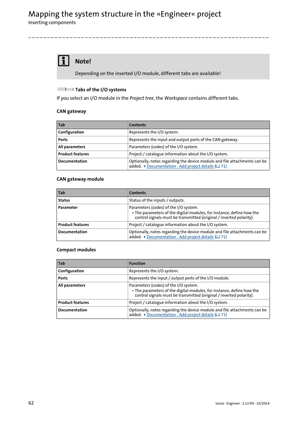 Lenze Engineer v2.21 User Manual | Page 62 / 312