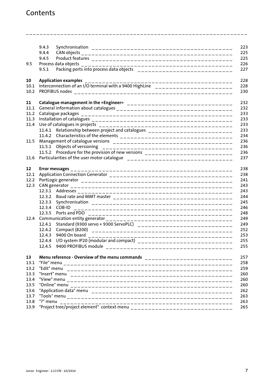 Lenze Engineer v2.21 User Manual | Page 7 / 312