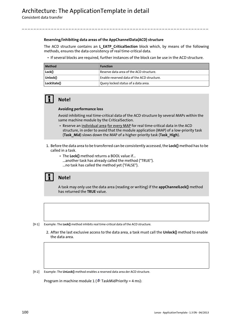 Architecture: the applicationtemplate in detail | Lenze PLC Designer ApplicationTemplate (PLC Designer R3-x) User Manual | Page 100 / 177