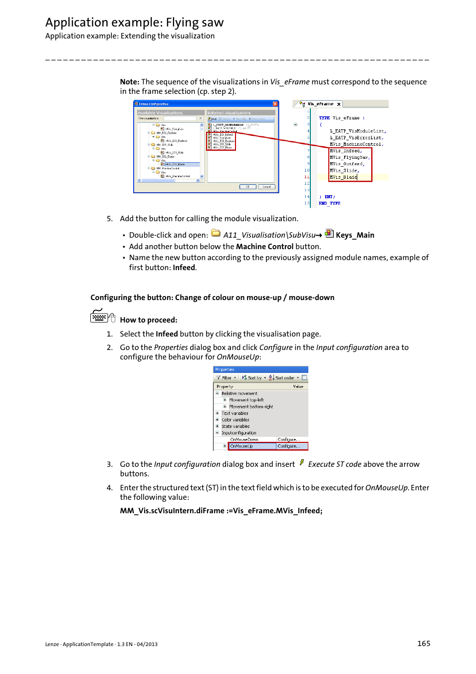 Application example: flying saw | Lenze PLC Designer ApplicationTemplate (PLC Designer R3-x) User Manual | Page 165 / 177