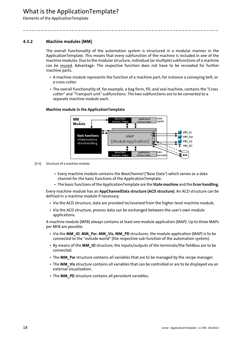 2 machine modules (mm), Machine modules (mm), What is the applicationtemplate | Lenze PLC Designer ApplicationTemplate (PLC Designer R3-x) User Manual | Page 18 / 177