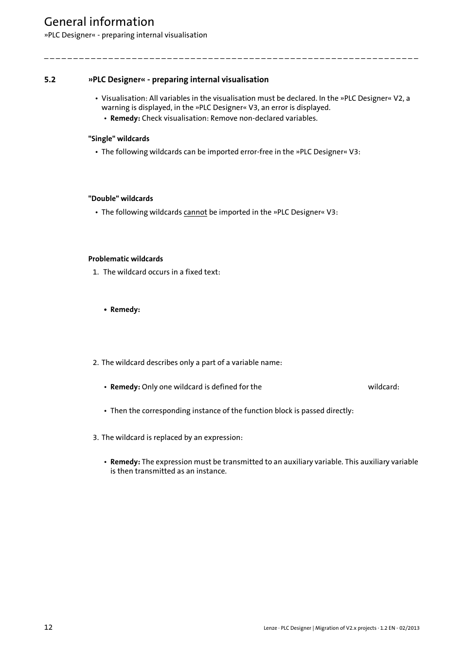 Plc designer« - preparing internal visualisation, General information | Lenze PLC Designer Migration PLC Designer (R2-x)-PLC Designer (R3-x) User Manual | Page 12 / 30