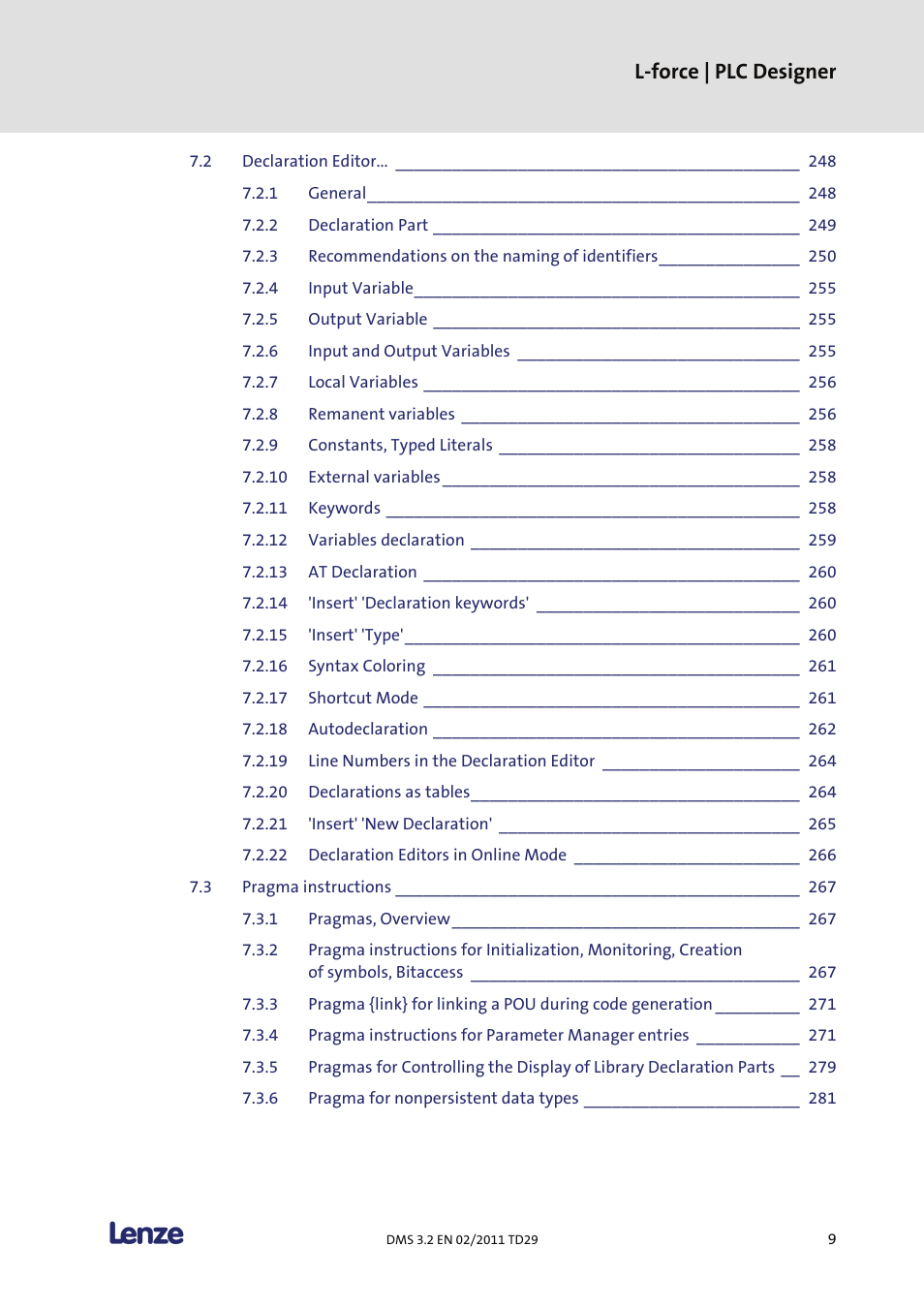 L-force | plc designer | Lenze PLC Designer PLC Designer (R2-x) User Manual | Page 11 / 844