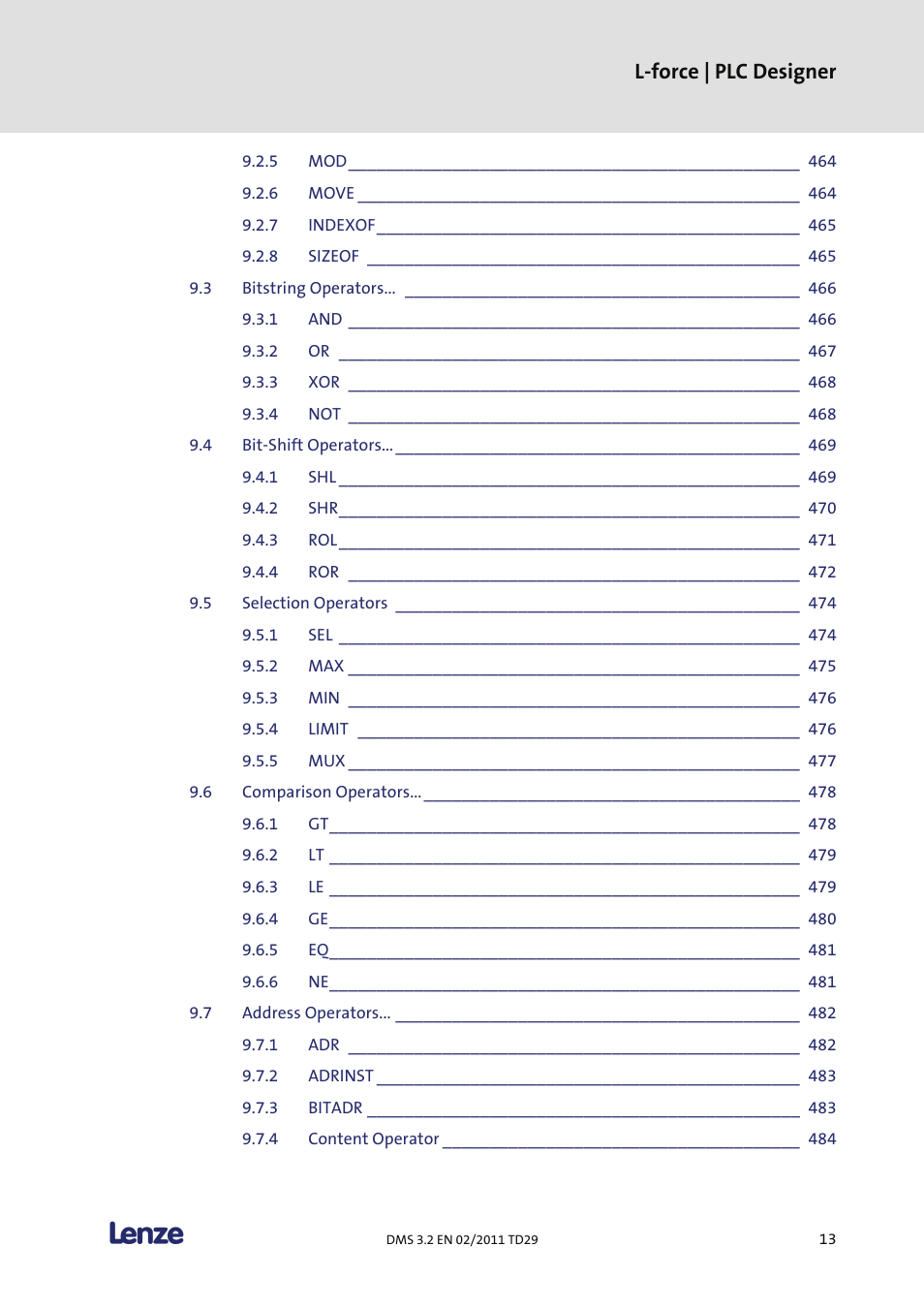 L-force | plc designer | Lenze PLC Designer PLC Designer (R2-x) User Manual | Page 15 / 844