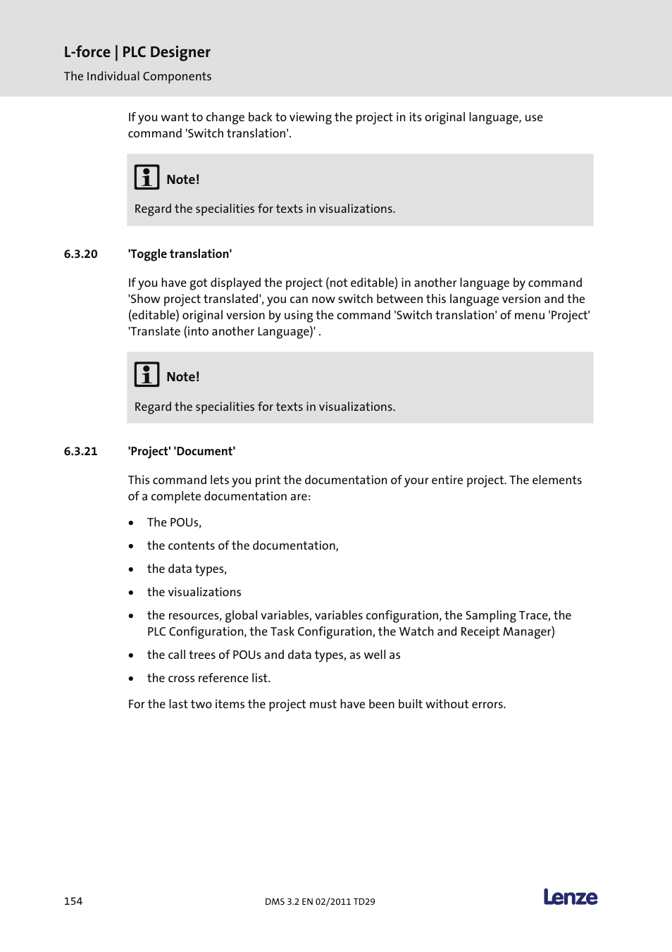 Toggle translation, Project' 'document, L-force | plc designer | Lenze PLC Designer PLC Designer (R2-x) User Manual | Page 156 / 844