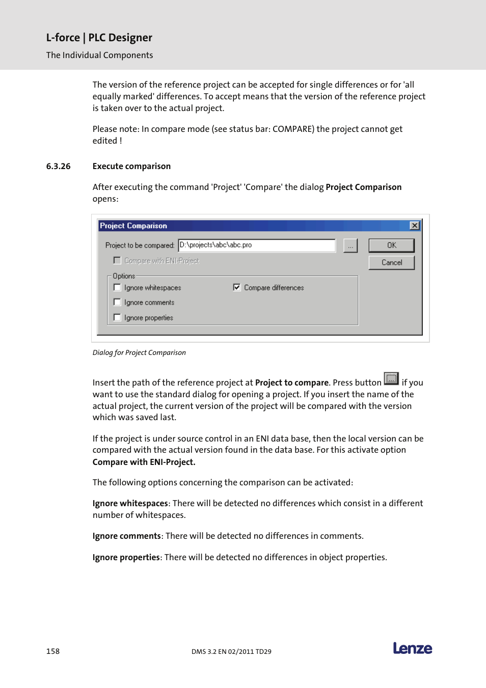 Execute comparison, L-force | plc designer | Lenze PLC Designer PLC Designer (R2-x) User Manual | Page 160 / 844