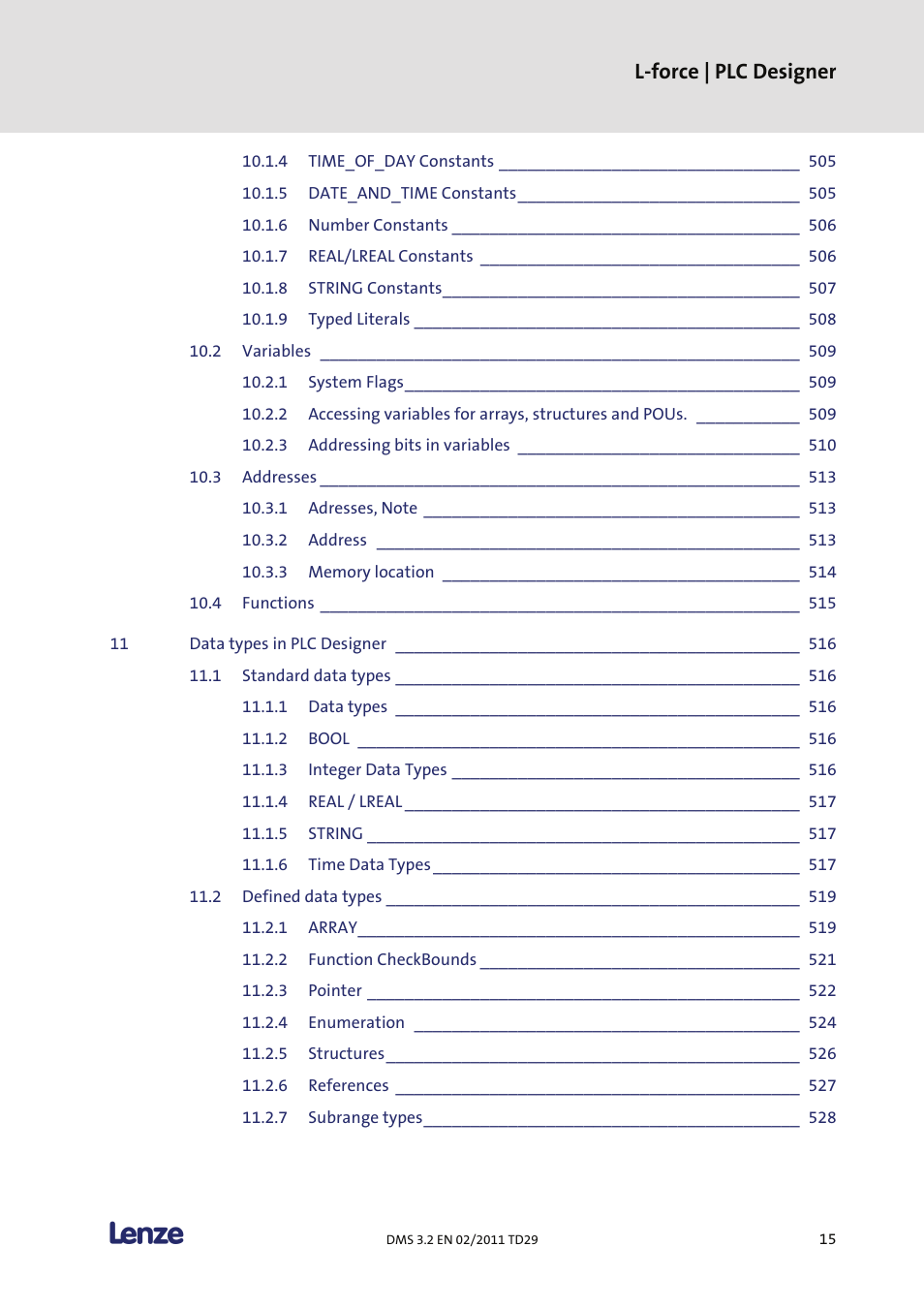 L-force | plc designer | Lenze PLC Designer PLC Designer (R2-x) User Manual | Page 17 / 844