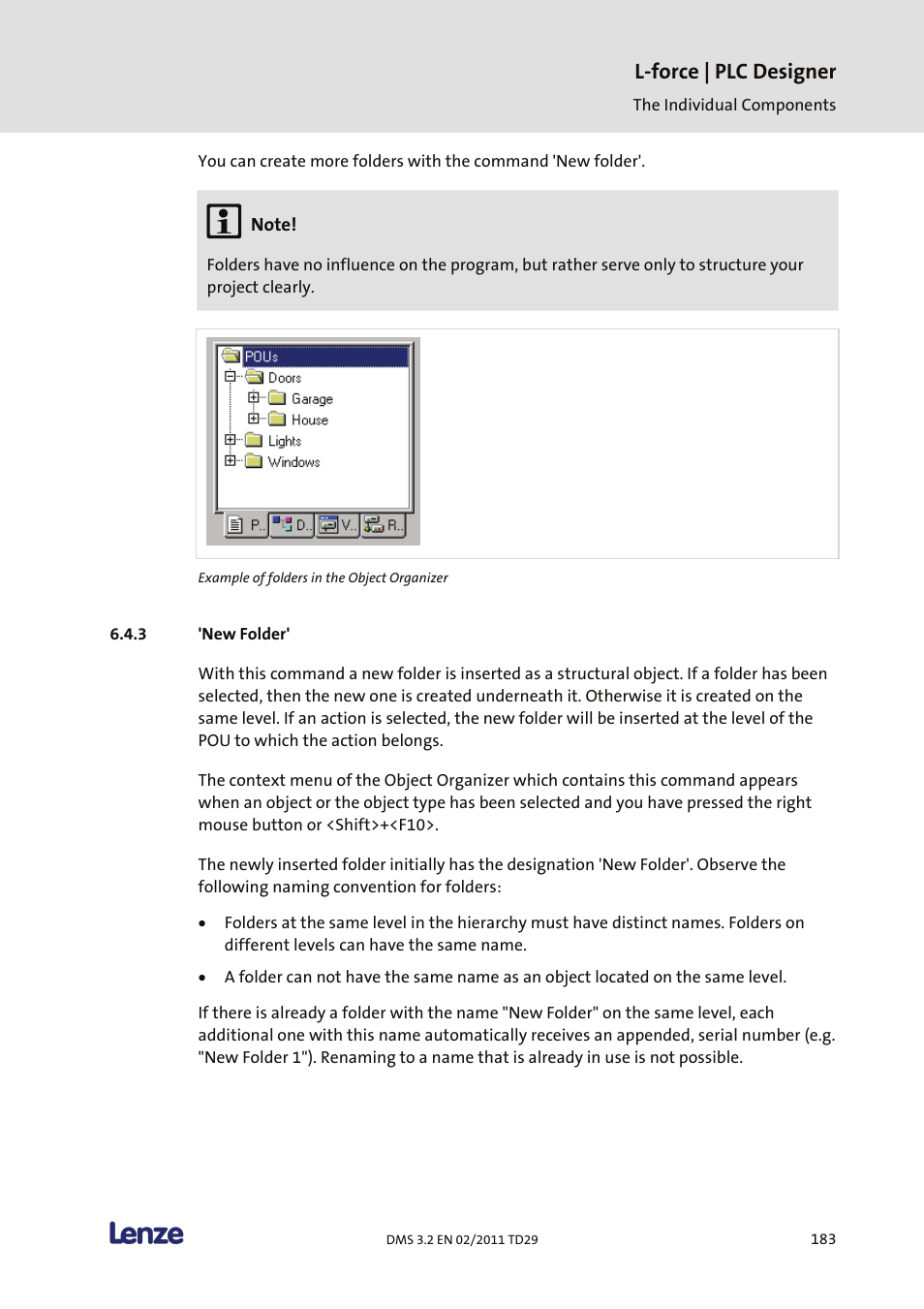 New folder, L-force | plc designer | Lenze PLC Designer PLC Designer (R2-x) User Manual | Page 185 / 844