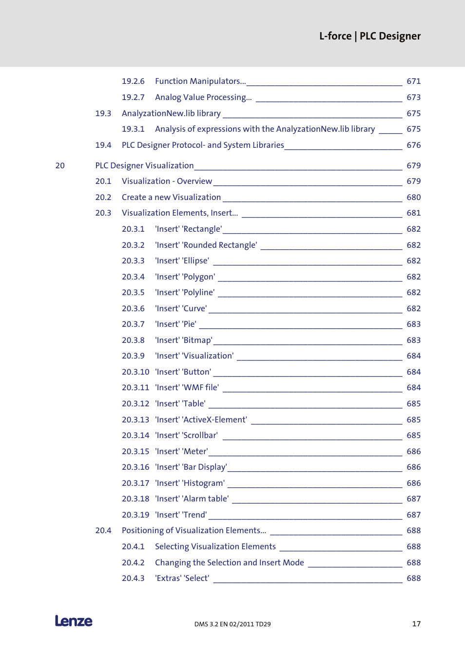L-force | plc designer | Lenze PLC Designer PLC Designer (R2-x) User Manual | Page 19 / 844