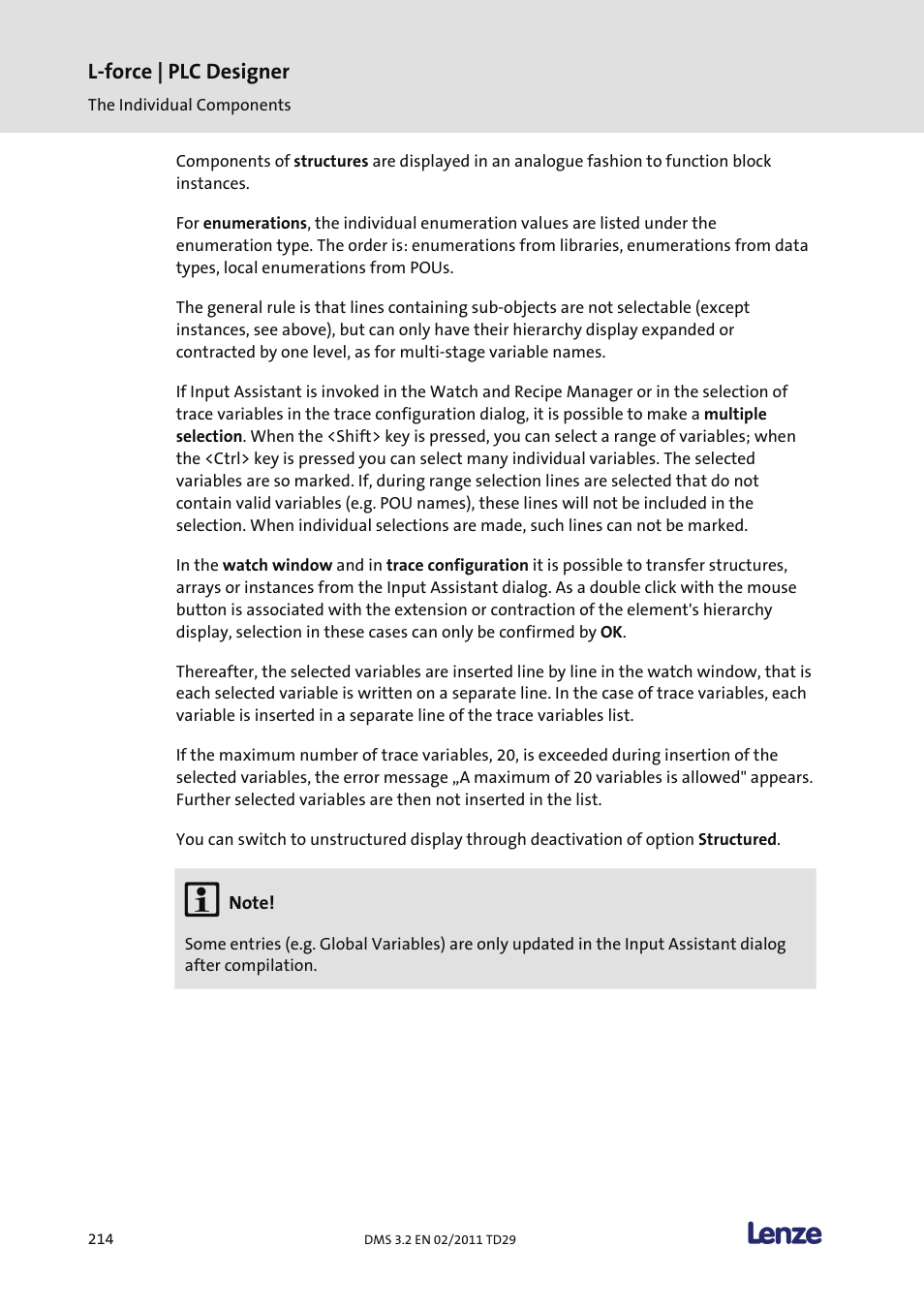 L-force | plc designer | Lenze PLC Designer PLC Designer (R2-x) User Manual | Page 216 / 844