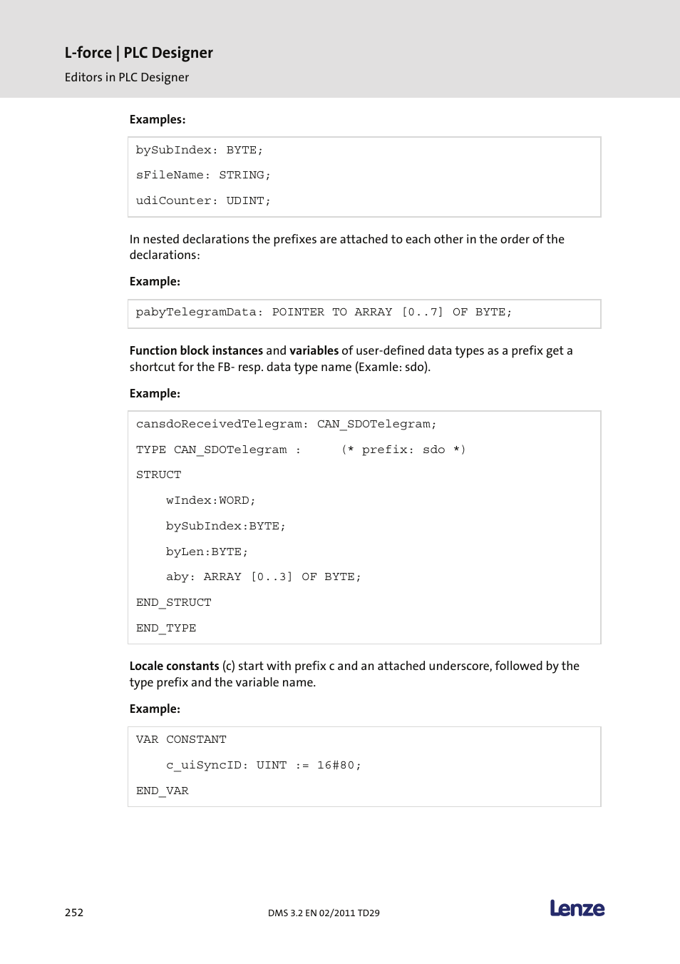 L-force | plc designer | Lenze PLC Designer PLC Designer (R2-x) User Manual | Page 254 / 844