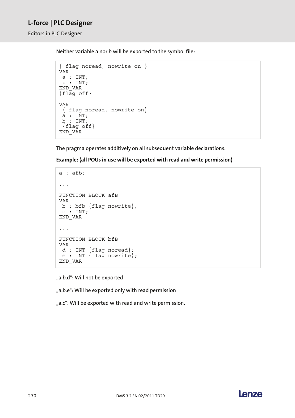 L-force | plc designer | Lenze PLC Designer PLC Designer (R2-x) User Manual | Page 272 / 844