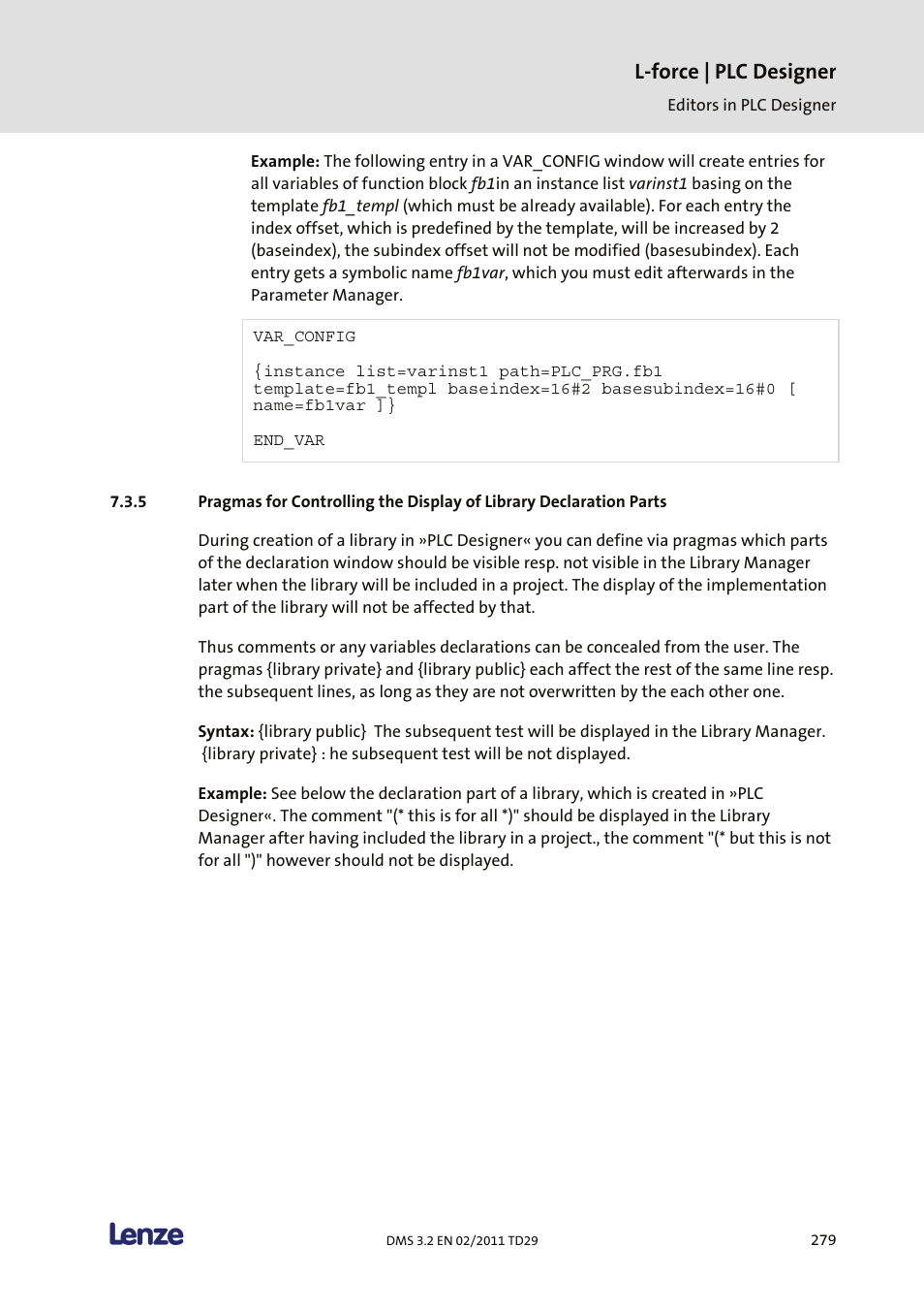 L-force | plc designer | Lenze PLC Designer PLC Designer (R2-x) User Manual | Page 281 / 844