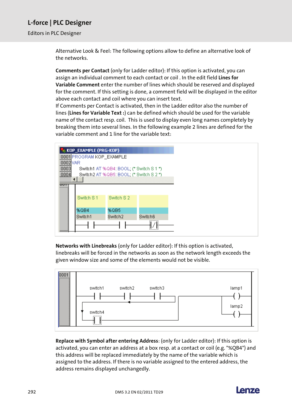 L-force | plc designer | Lenze PLC Designer PLC Designer (R2-x) User Manual | Page 294 / 844