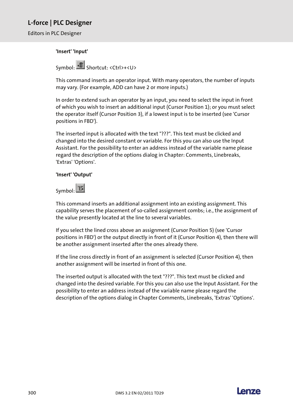 L-force | plc designer | Lenze PLC Designer PLC Designer (R2-x) User Manual | Page 302 / 844