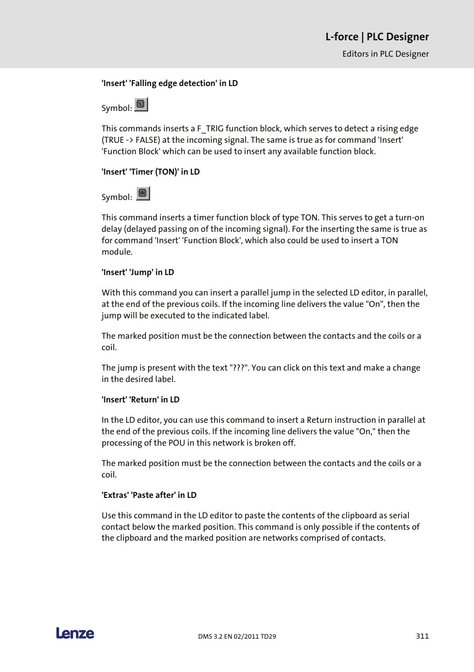 L-force | plc designer | Lenze PLC Designer PLC Designer (R2-x) User Manual | Page 313 / 844