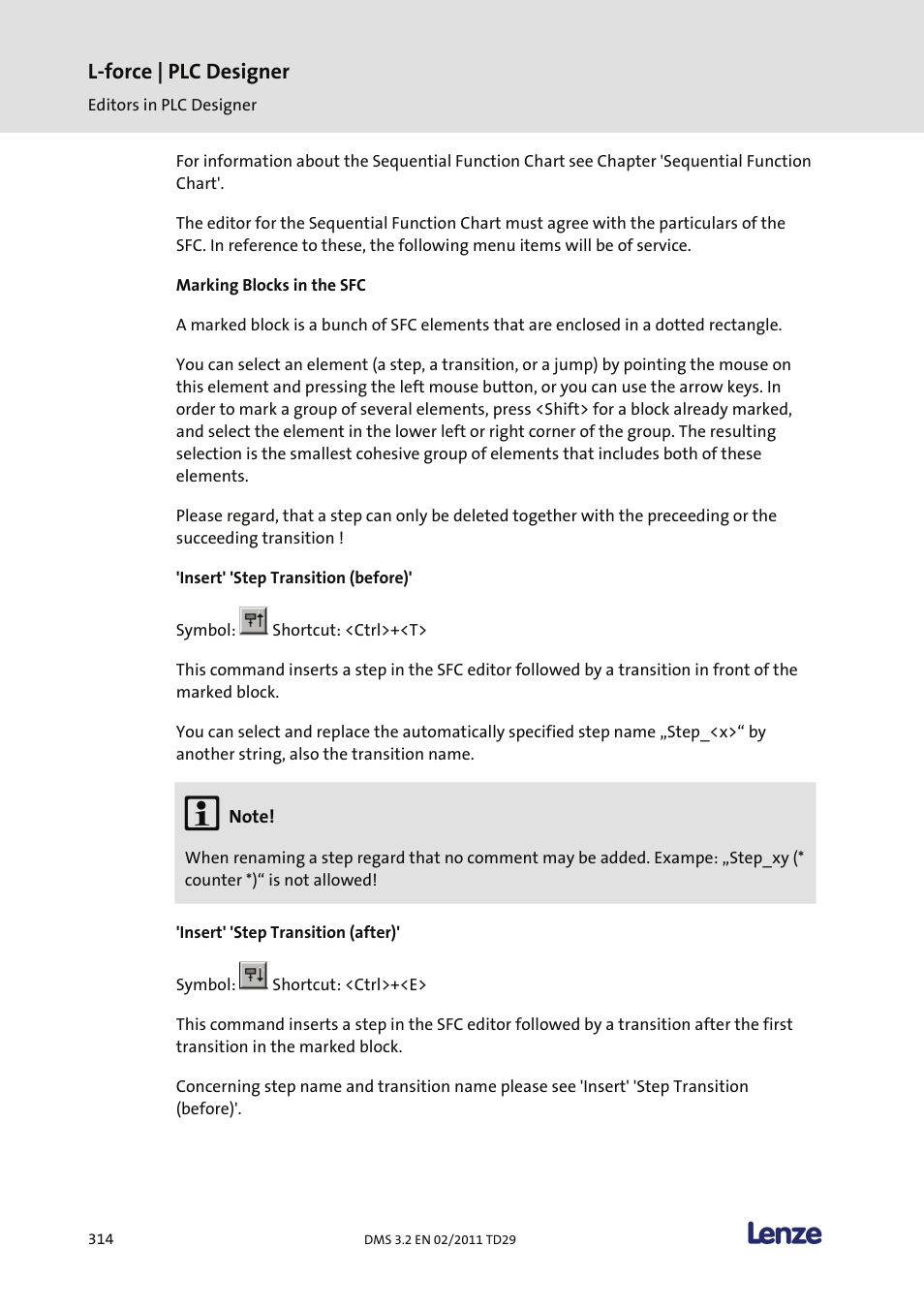 L-force | plc designer | Lenze PLC Designer PLC Designer (R2-x) User Manual | Page 316 / 844