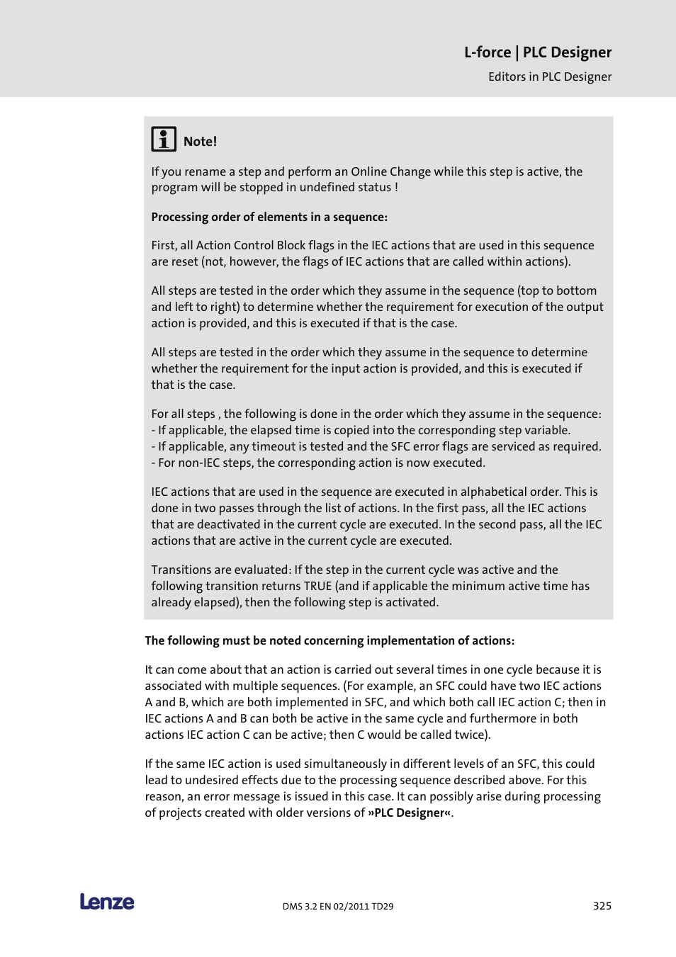 L-force | plc designer | Lenze PLC Designer PLC Designer (R2-x) User Manual | Page 327 / 844