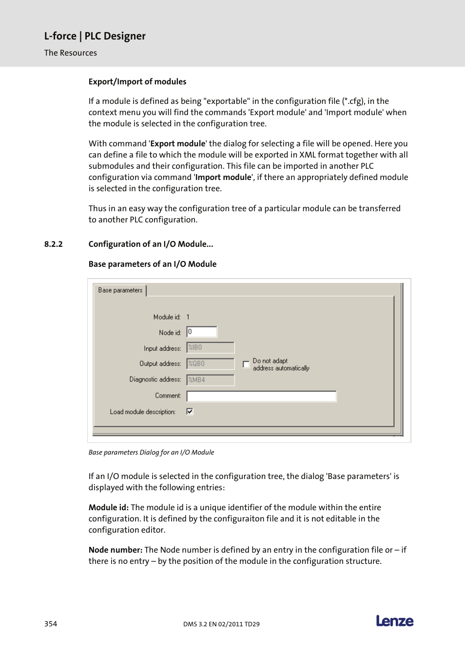 Configuration of an i/o module, L-force | plc designer | Lenze PLC Designer PLC Designer (R2-x) User Manual | Page 356 / 844