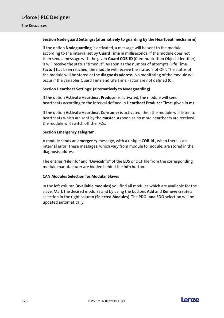 L-force | plc designer | Lenze PLC Designer PLC Designer (R2-x) User Manual | Page 378 / 844