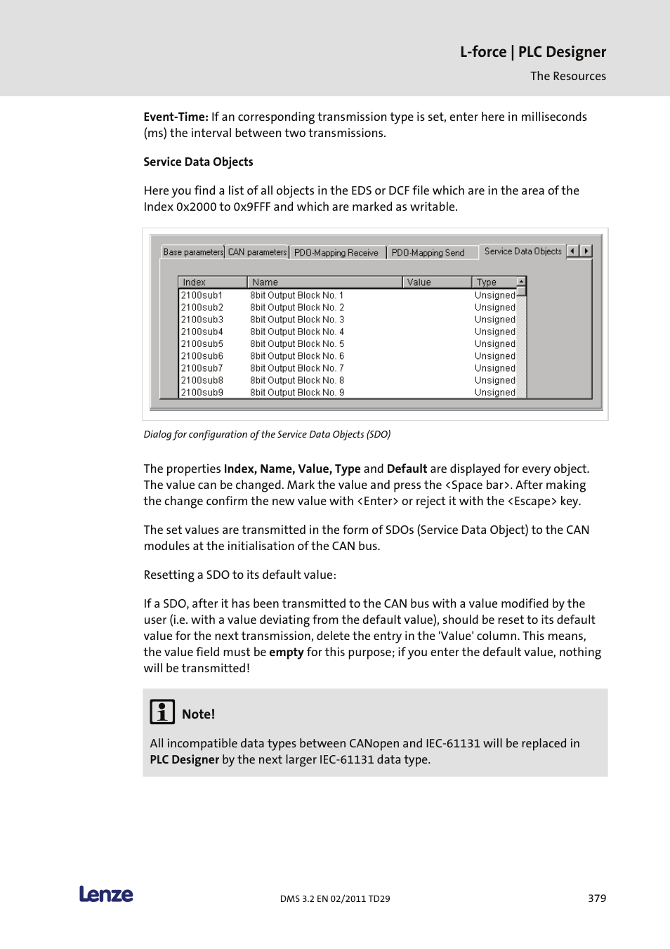 L-force | plc designer | Lenze PLC Designer PLC Designer (R2-x) User Manual | Page 381 / 844