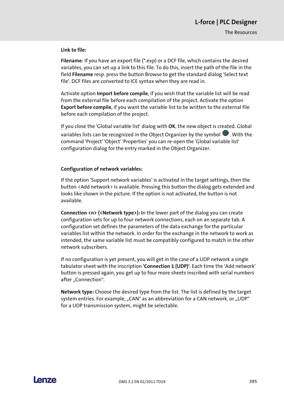 L-force | plc designer | Lenze PLC Designer PLC Designer (R2-x) User Manual | Page 397 / 844