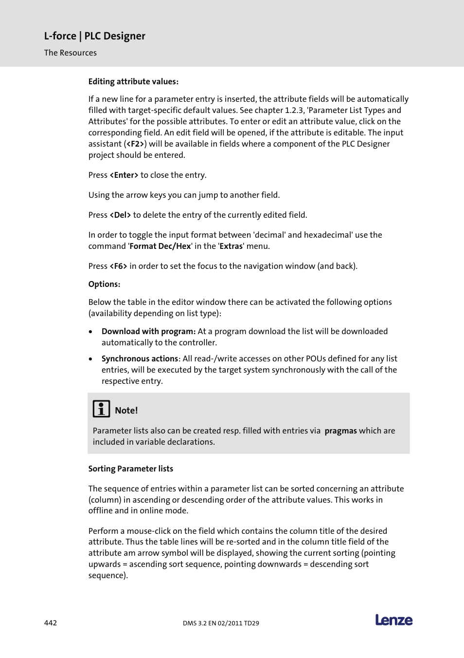 L-force | plc designer | Lenze PLC Designer PLC Designer (R2-x) User Manual | Page 444 / 844