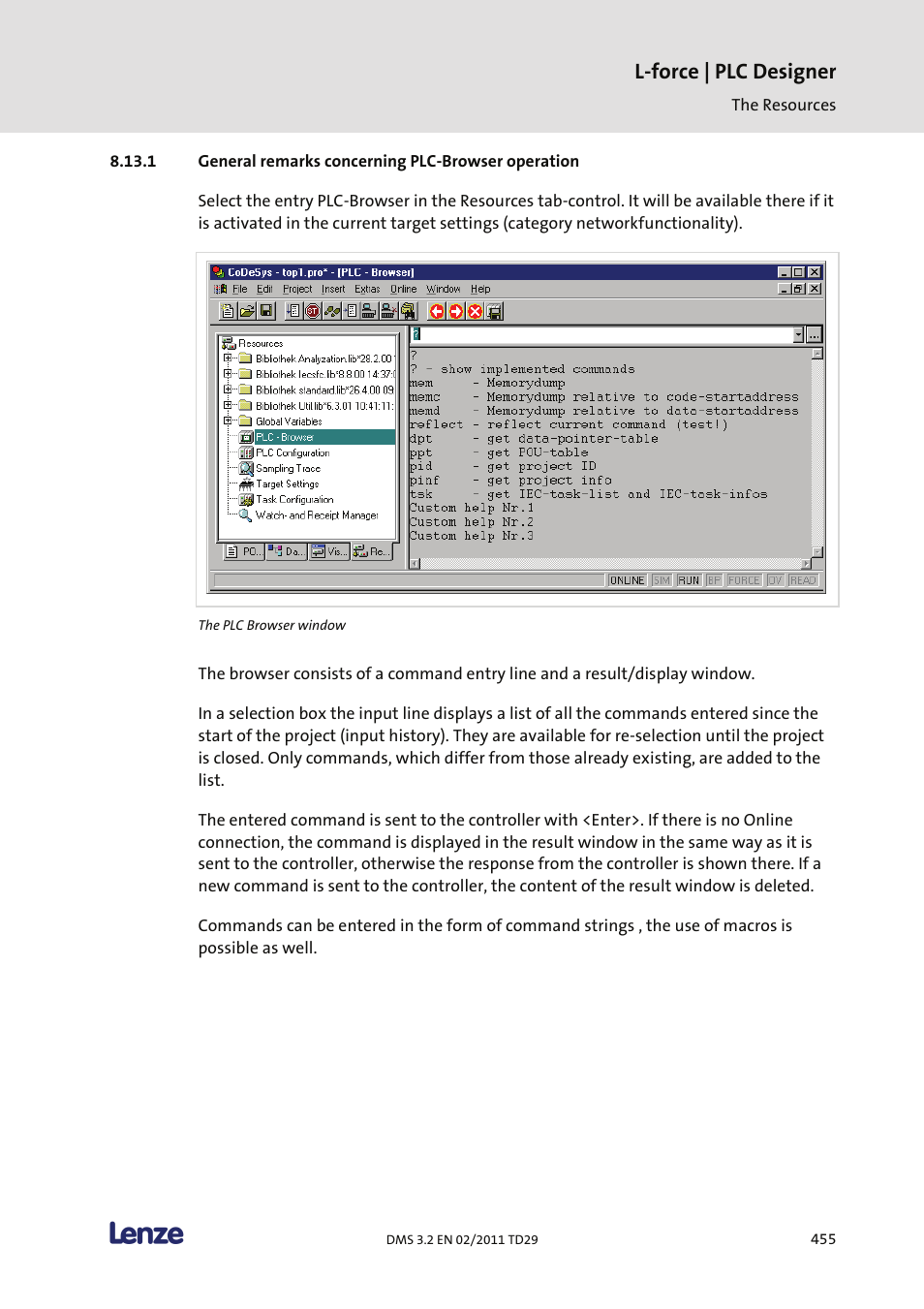General remarks concerning plc-browser operation, L-force | plc designer | Lenze PLC Designer PLC Designer (R2-x) User Manual | Page 457 / 844