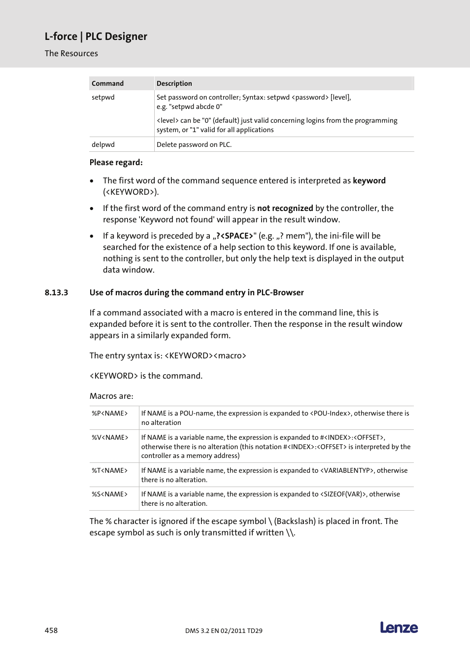L-force | plc designer | Lenze PLC Designer PLC Designer (R2-x) User Manual | Page 460 / 844