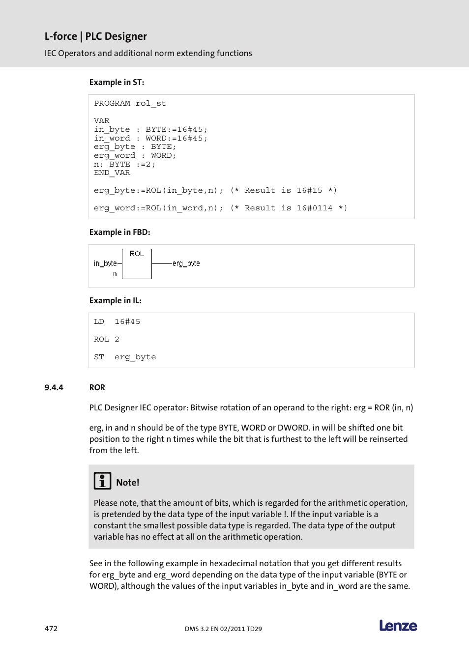L-force | plc designer | Lenze PLC Designer PLC Designer (R2-x) User Manual | Page 474 / 844