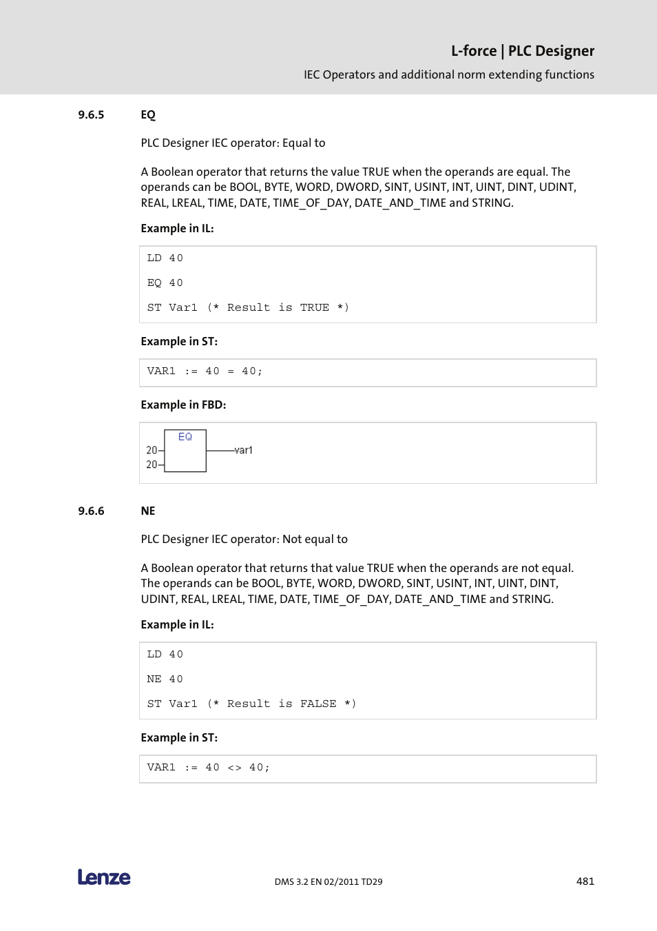L-force | plc designer | Lenze PLC Designer PLC Designer (R2-x) User Manual | Page 483 / 844