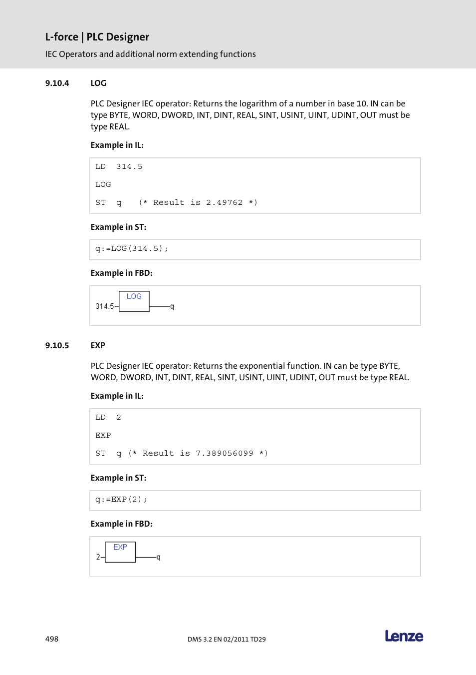 L-force | plc designer | Lenze PLC Designer PLC Designer (R2-x) User Manual | Page 500 / 844