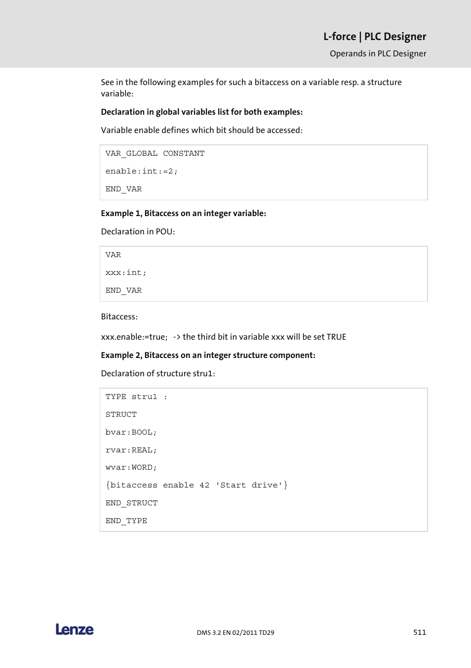 L-force | plc designer | Lenze PLC Designer PLC Designer (R2-x) User Manual | Page 513 / 844