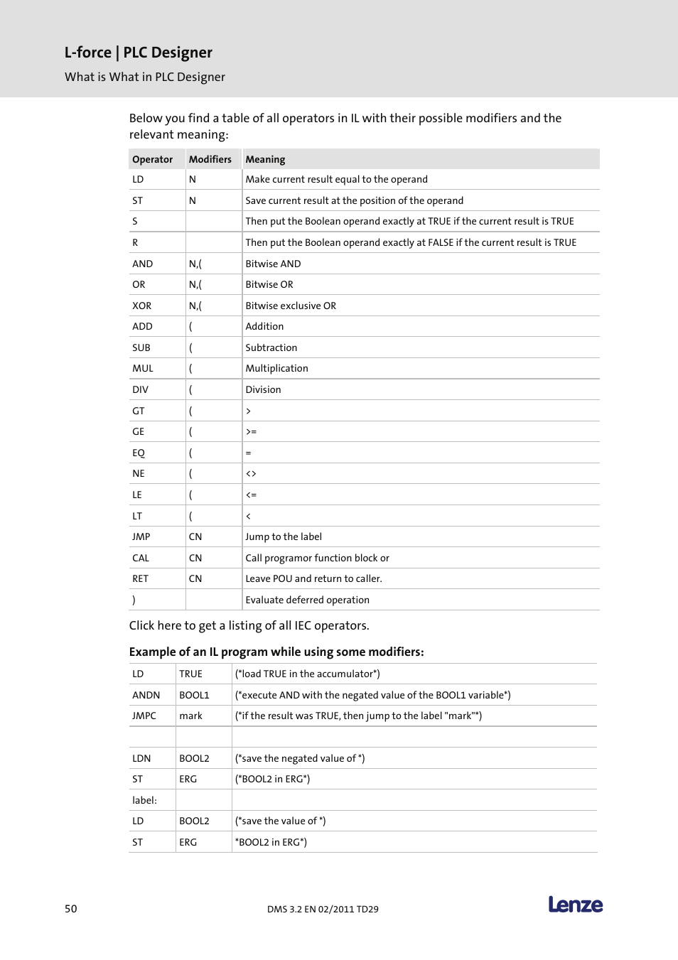 L-force | plc designer | Lenze PLC Designer PLC Designer (R2-x) User Manual | Page 52 / 844