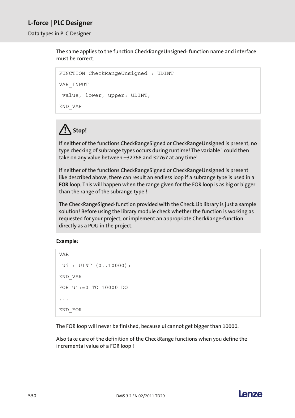 L-force | plc designer | Lenze PLC Designer PLC Designer (R2-x) User Manual | Page 532 / 844