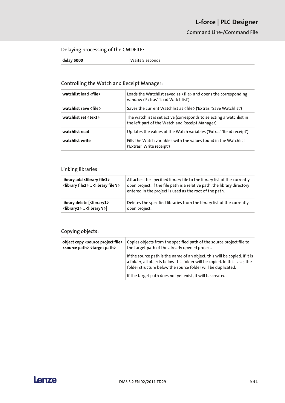 L-force | plc designer | Lenze PLC Designer PLC Designer (R2-x) User Manual | Page 543 / 844