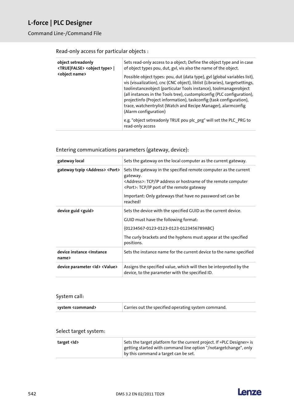 L-force | plc designer | Lenze PLC Designer PLC Designer (R2-x) User Manual | Page 544 / 844
