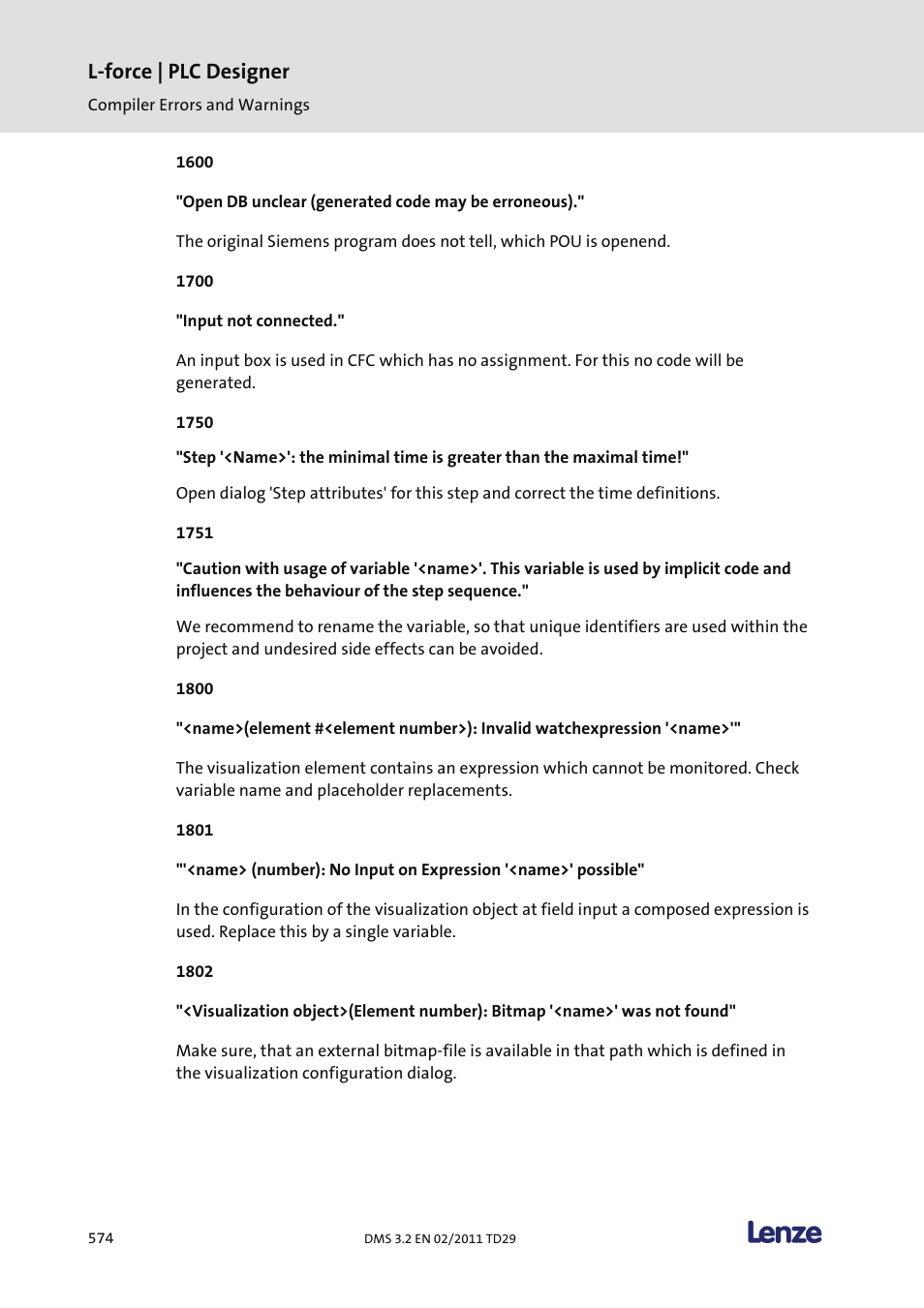 L-force | plc designer | Lenze PLC Designer PLC Designer (R2-x) User Manual | Page 576 / 844