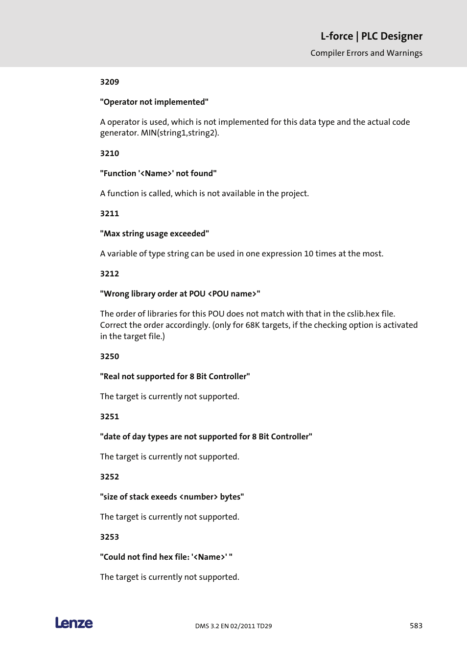 L-force | plc designer | Lenze PLC Designer PLC Designer (R2-x) User Manual | Page 585 / 844