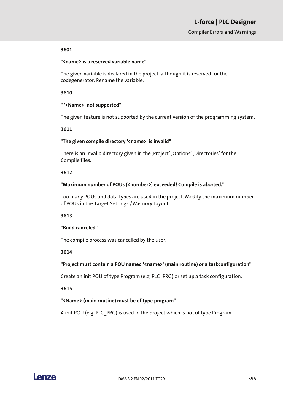 L-force | plc designer | Lenze PLC Designer PLC Designer (R2-x) User Manual | Page 597 / 844