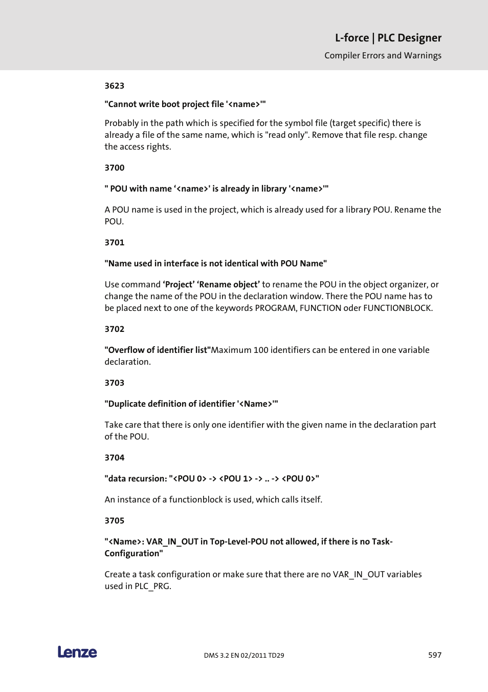 L-force | plc designer | Lenze PLC Designer PLC Designer (R2-x) User Manual | Page 599 / 844