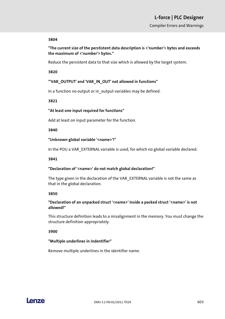 L-force | plc designer | Lenze PLC Designer PLC Designer (R2-x) User Manual | Page 605 / 844