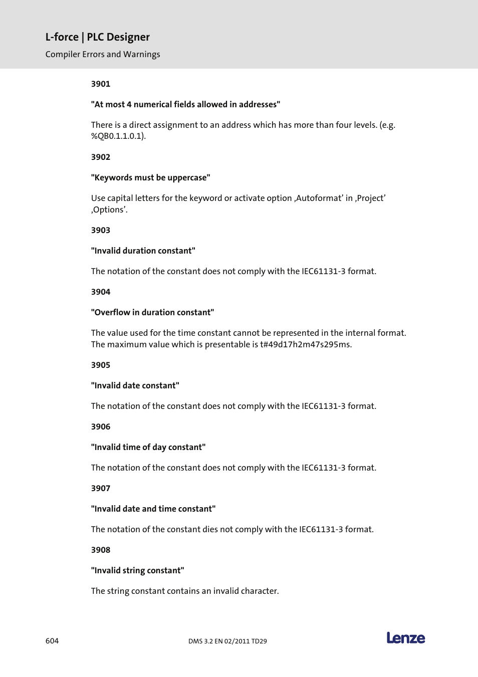 L-force | plc designer | Lenze PLC Designer PLC Designer (R2-x) User Manual | Page 606 / 844