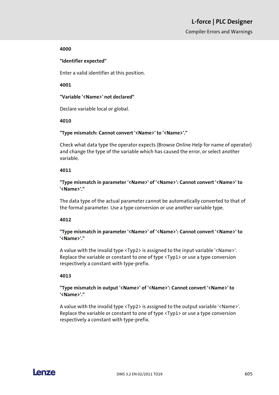 L-force | plc designer | Lenze PLC Designer PLC Designer (R2-x) User Manual | Page 607 / 844