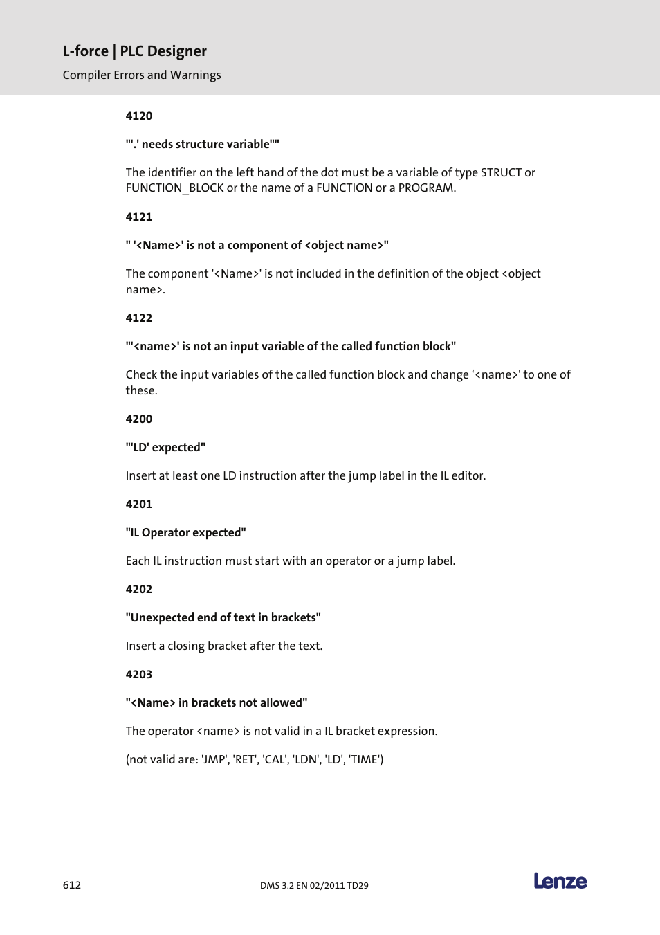 L-force | plc designer | Lenze PLC Designer PLC Designer (R2-x) User Manual | Page 614 / 844